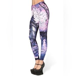 Blackmilk Haunted House Purple MF Leggings